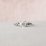 1.0 CT Round Cut Pave Moissanite Engagement Ring 8