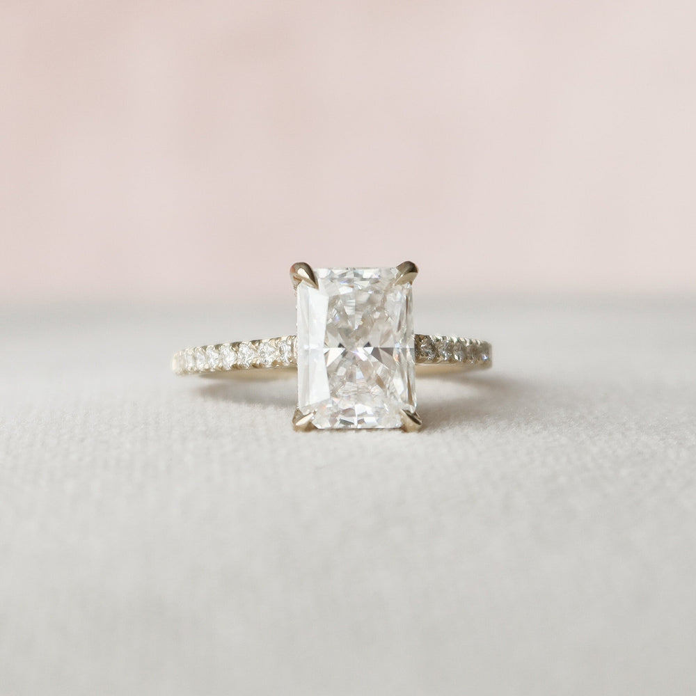 
                  
                    2.5 CT Radiant Hidden Halo & Pave Moissanite Engagement Ring
                  
                