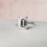 5.0 CT Emerald Pave Setting Moissanite Engagement Ring 6
