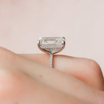 5.0 CT Emerald Pave Setting Moissanite Engagement Ring 5