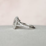 5.50 CT Radiant Halo & Pave Split Shank Moissanite Engagement Ring 3