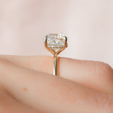 3.50 CT Cushion Solitaire Style Moissanite Engagement Ring 3