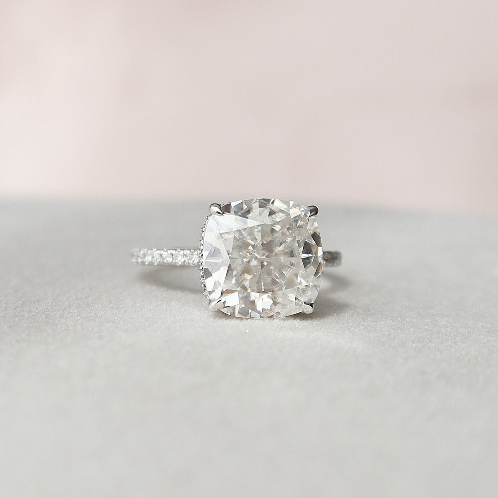 
                  
                    4.5 CT Cushion Hidden Halo & Pave Moissanite Engagement Ring
                  
                