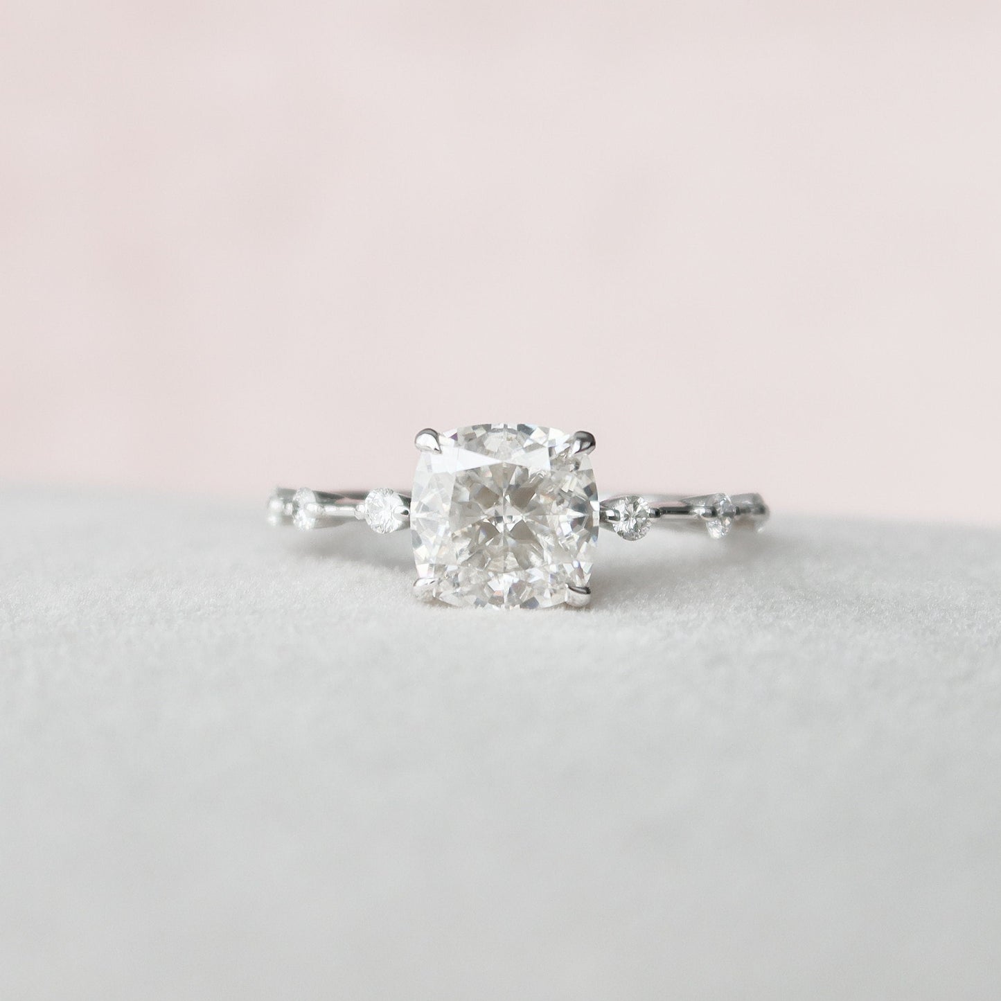
                  
                    2.0 CT Cushion Dainty Pave  Moissanite Engagement Ring
                  
                