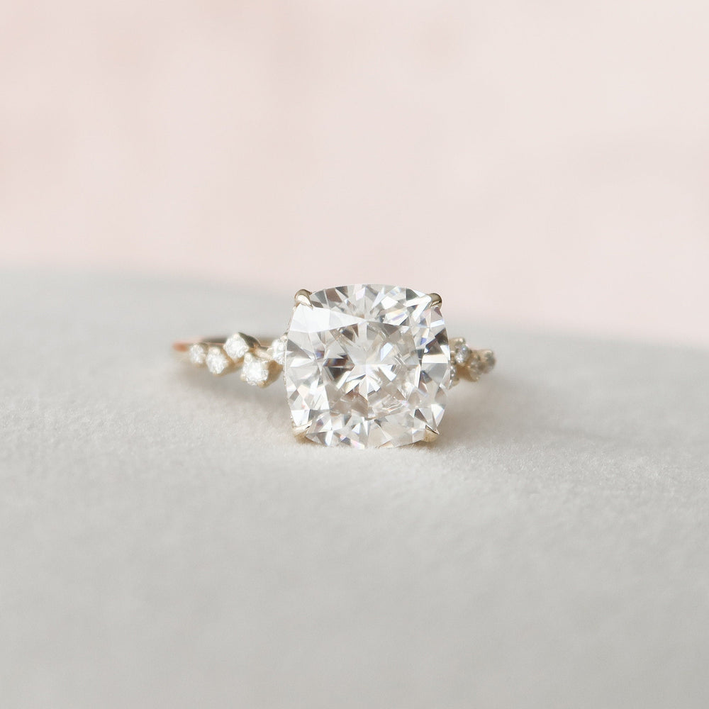 
                  
                    4.0 CT Cushion Cluster Style Moissanite Engagement Ring
                  
                
