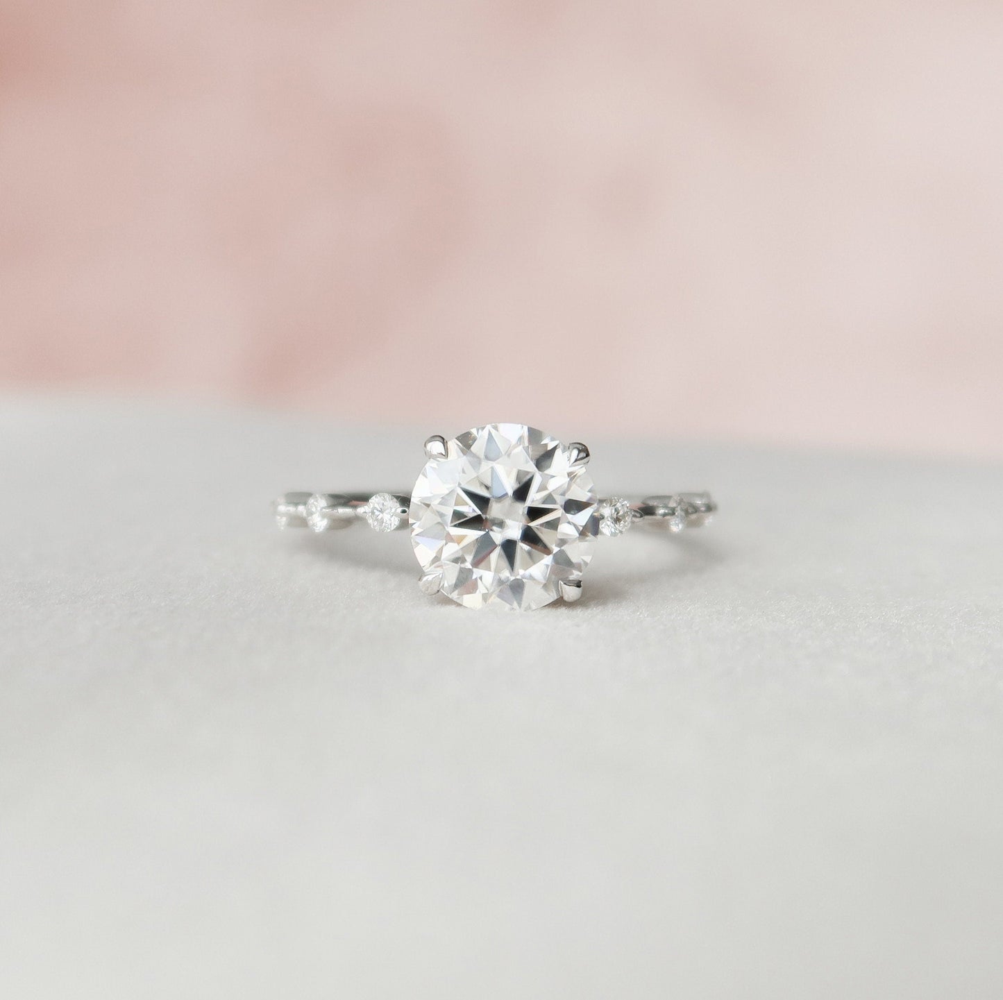 
                  
                    2.0 CT Round Dainty Pave Moissanite Engagement Ring 2
                  
                