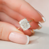 4.5 CT Cushion Cut Solitaire Style Moissanite Engagement Ring 1