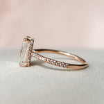 3.0 CT Radiant Pave Hidden Halo Moissanite Engagement Ring 3