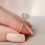 2.0 CT Oval Hidden Halo Moissanite Engagement Ring 3
