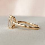 3.0 CT Emerald Cut Hidden Halo Moissanite Engagement Ring 5