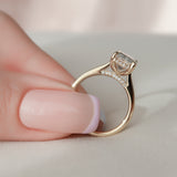 3.0 CT Emerald Cut Hidden Halo Moissanite Engagement Ring 3