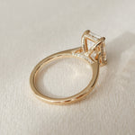 3.0 CT Emerald Cut Hidden Halo Moissanite Engagement Ring 9