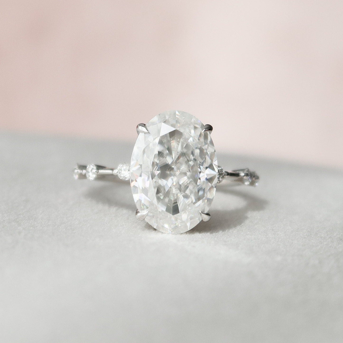 
                  
                    4.5 CT Oval Dainty Pave Style Moissanite Engagement Ring
                  
                