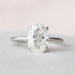 2.0 CT Oval Hidden Halo Moissanite Engagement Ring 4