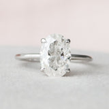 2.0 CT Oval Hidden Halo Moissanite Engagement Ring 4