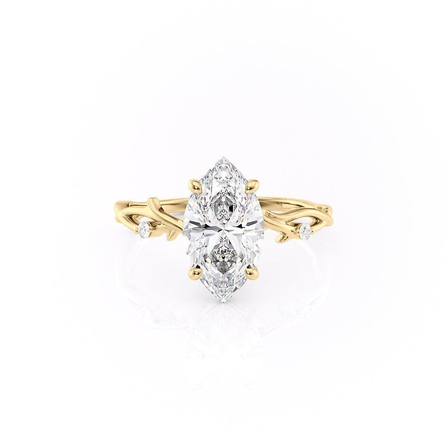 
                  
                    1.58 CT Marquise Cut Solitaire Twig Style Moissanite Engagement Ring 9
                  
                