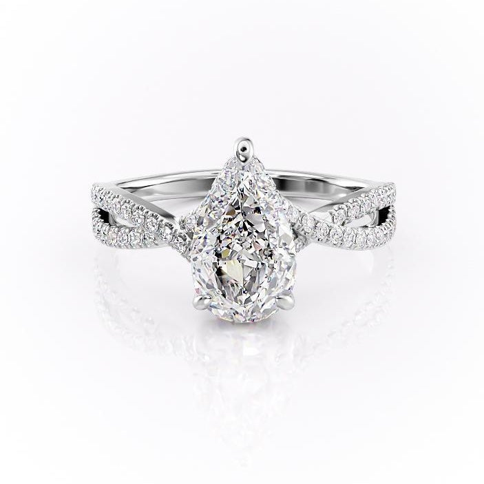 
                  
                    2.0 CT Pear Cut Solitaire Criss Cross Setting Moissanite Engagement Ring
                  
                