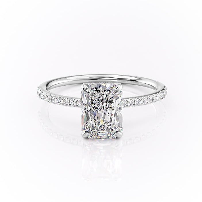 
                  
                    2.0 CT Radiant Cut Solitaire Pave Setting Moissanite Engagement Ring
                  
                