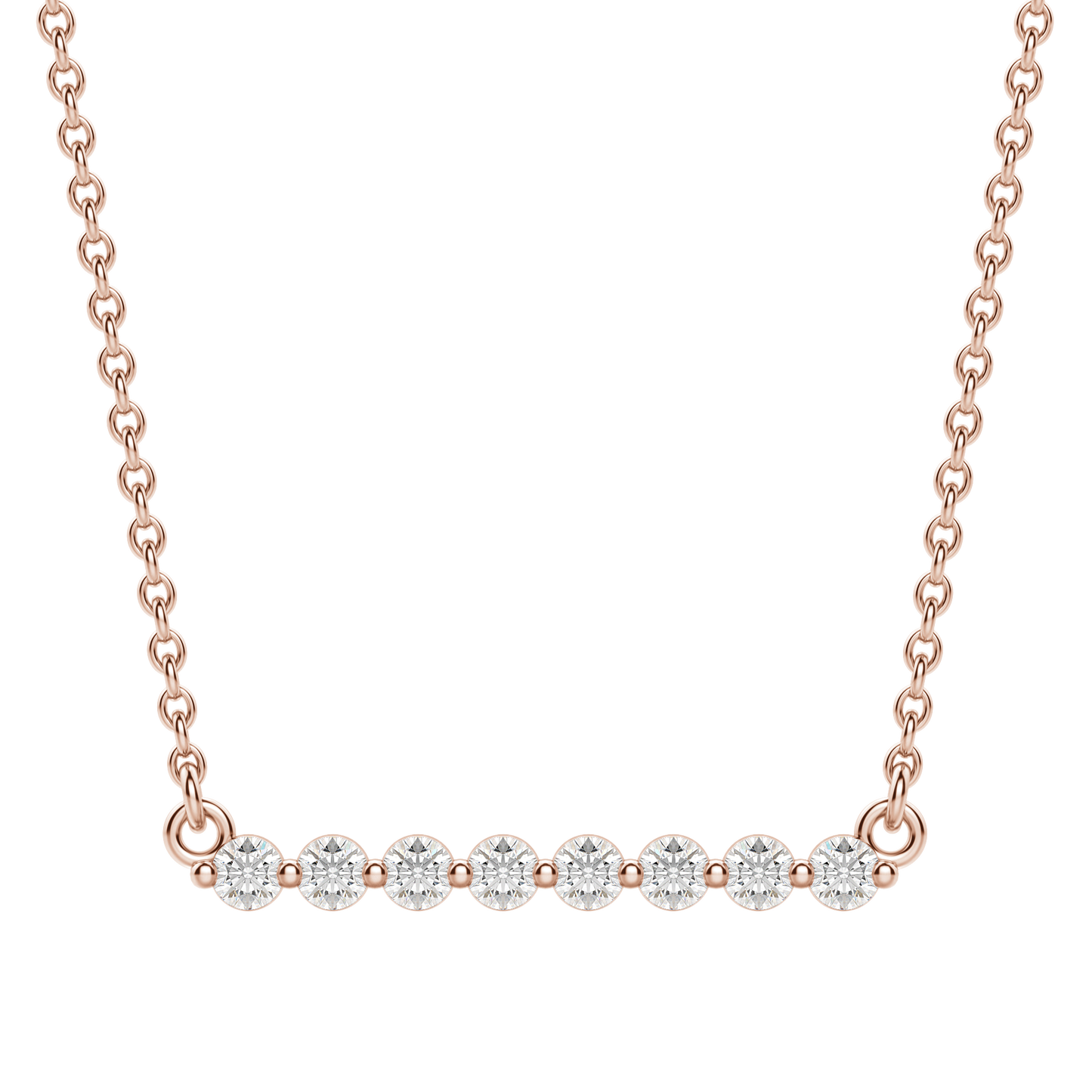 
                  
                    0.24 CT Round Cut Shared Prong Bar Necklace Moissanite Diamond Necklace
                  
                