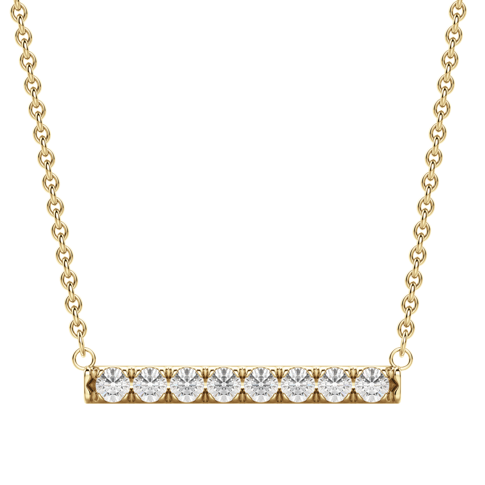 
                  
                    0.24 CT Round Cut Bar Necklace Moissanite Diamond Necklace 4
                  
                