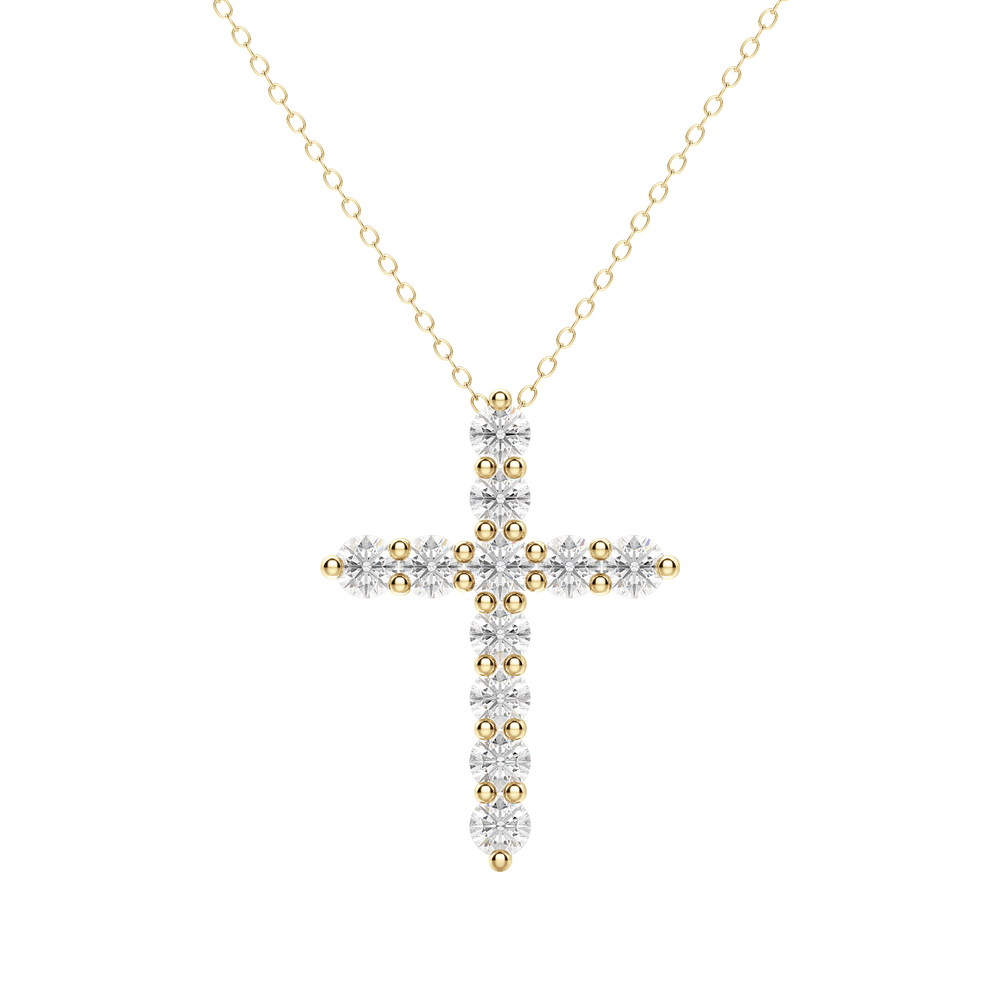 
                  
                    0.17 CT Round Cut Cross Pendant Moissanite Diamond Necklace
                  
                