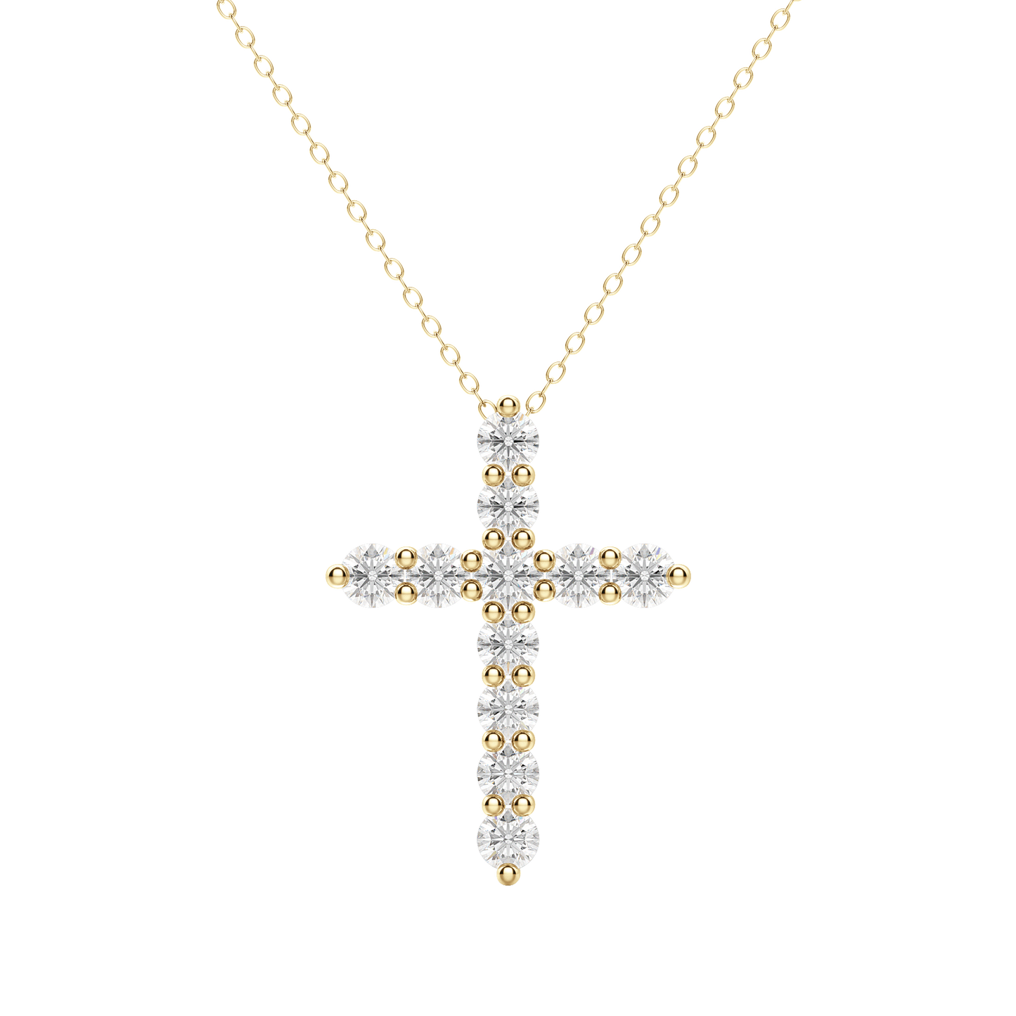 
                  
                    0.17 CT Round Cut Cross Pendant Moissanite Diamond Necklace 5
                  
                