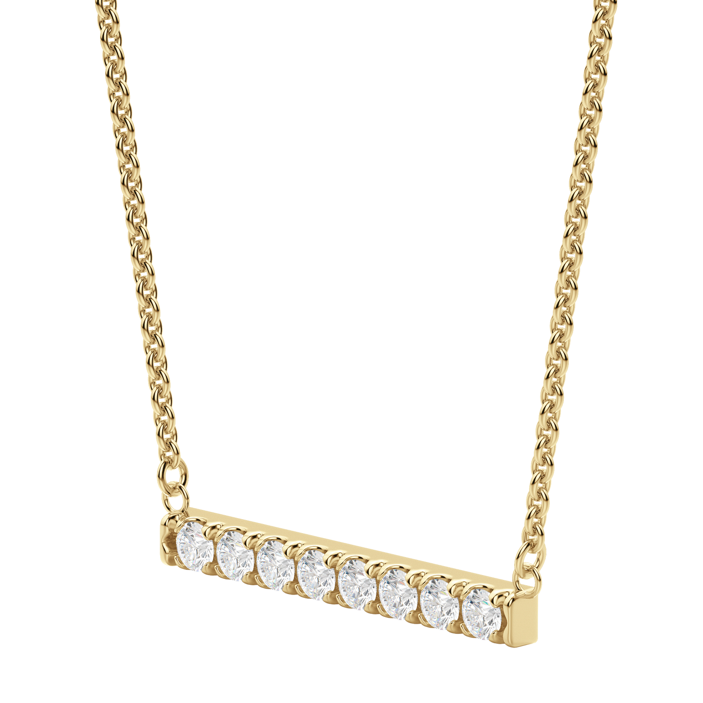 
                  
                    0.24 CT Round Cut Bar Necklace Moissanite Diamond Necklace 5
                  
                